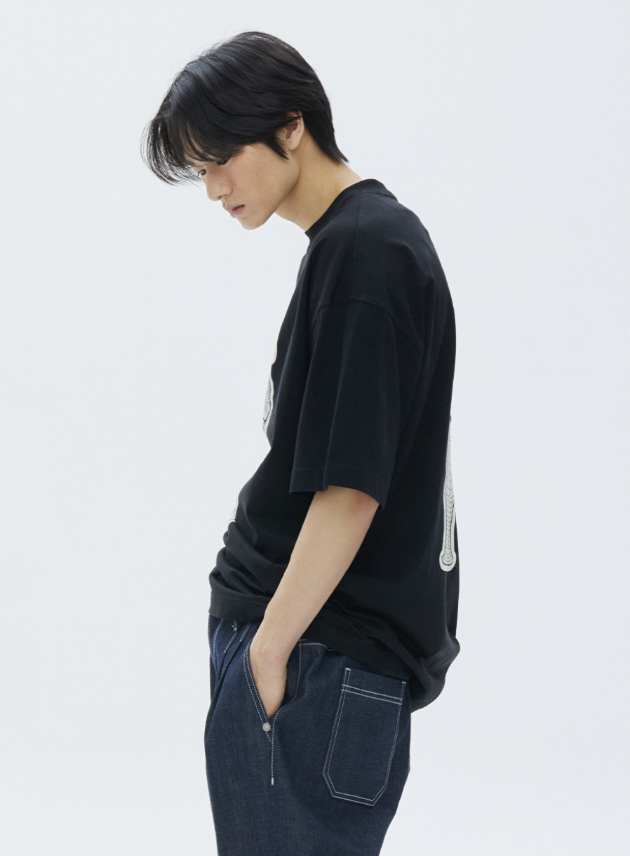 韓國 Lifework Public Silk Radok Print Short Sleeve T-Shirt【SC134】