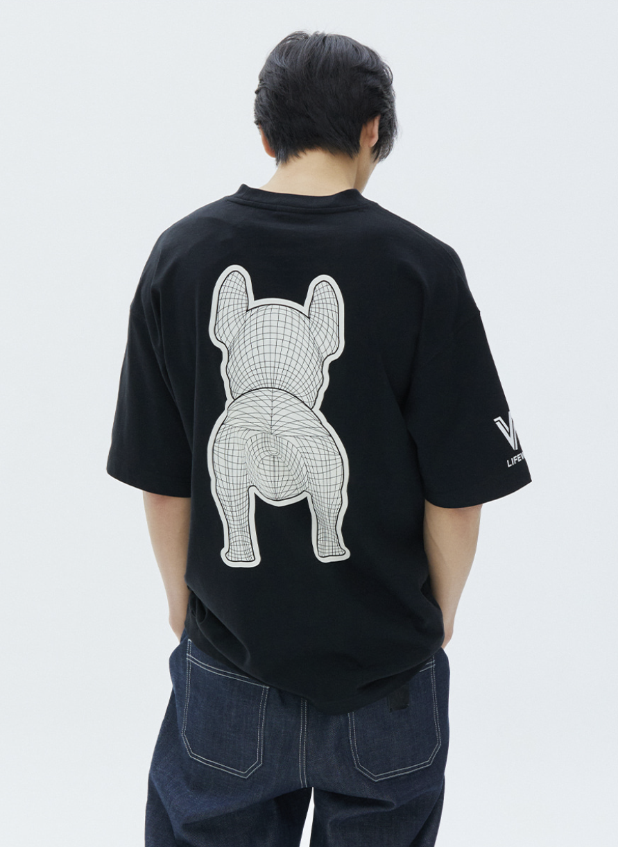 韓國 Lifework Public Silk Radok Print Short Sleeve T-Shirt【SC134】