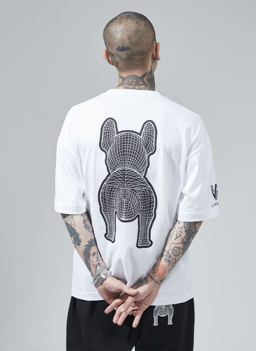 韓國 Lifework Public Silk Radok Print Short Sleeve T-Shirt【SC134】