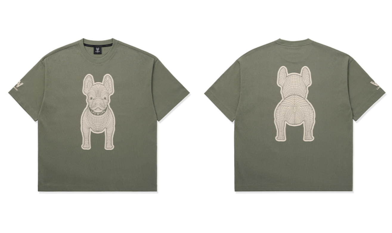 韓國 Lifework Public Silk Radok Print Short Sleeve T-Shirt【SC134】