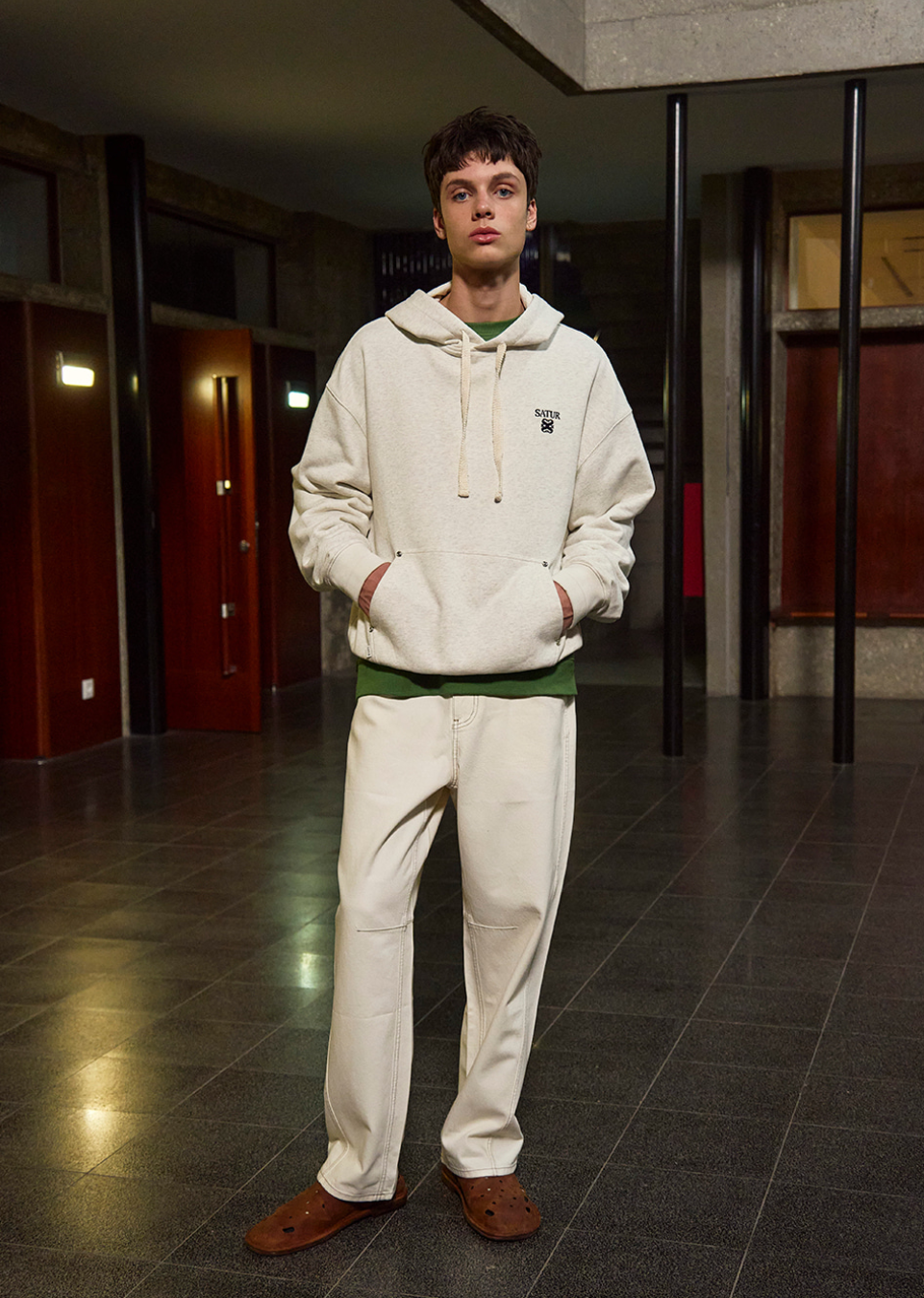 韓國 Satur Lauren Small Logo Rivet Hoodie【SR260】