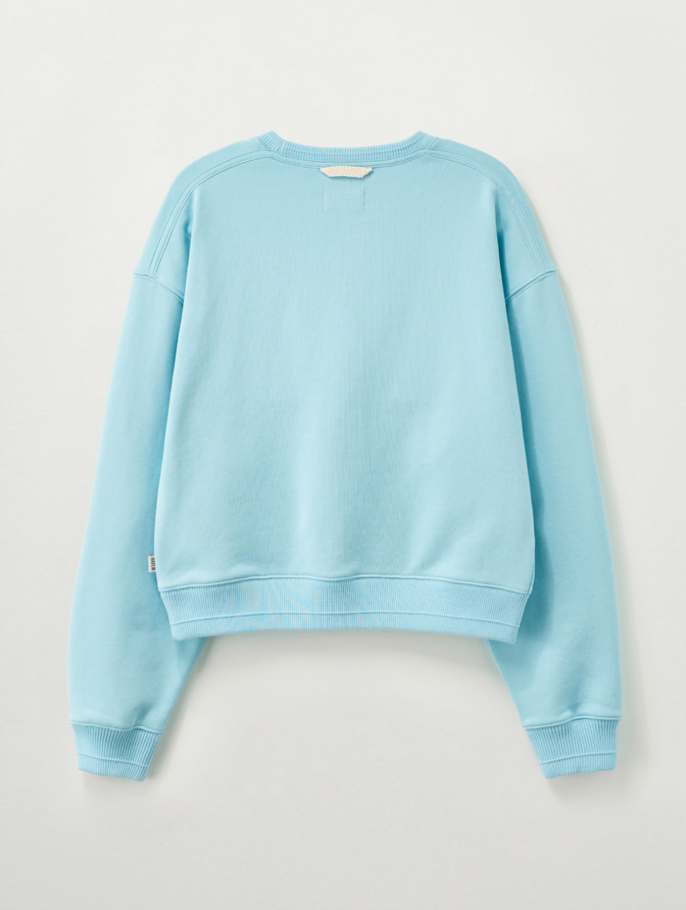 韓國 Satur Women's Lauren Small Logo Basic Crop Sweatshirt【SR261】