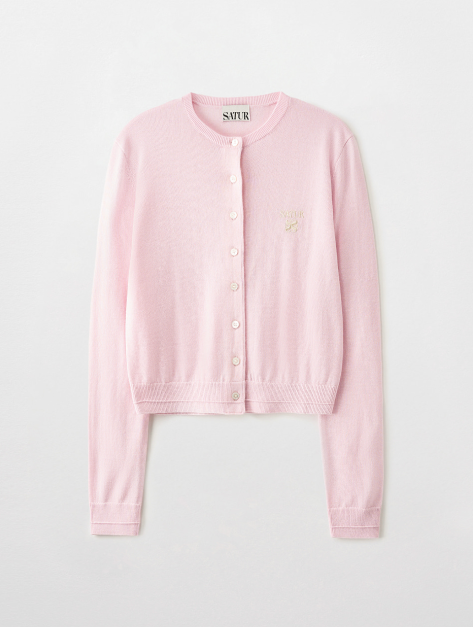 韓國 Satur Women's Lauren Basic Crewneck Fine Cardigan【SR263】
