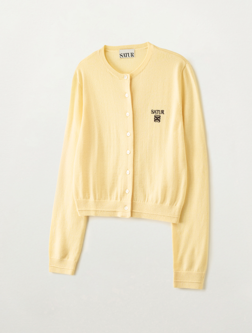 韓國 Satur Women's Lauren Basic Crewneck Fine Cardigan【SR263】