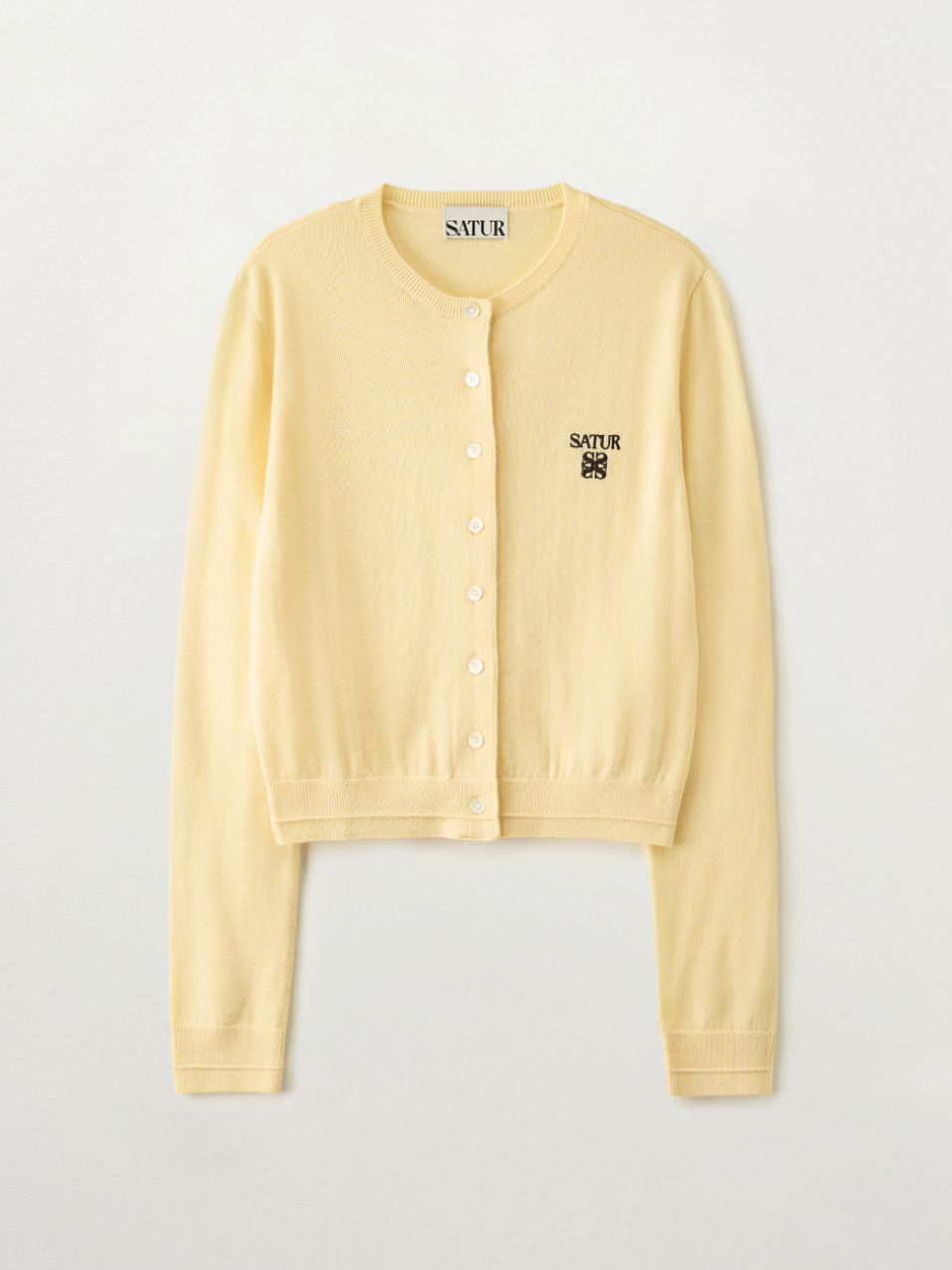 韓國 Satur Women's Lauren Basic Crewneck Fine Cardigan【SR263】