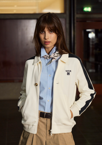 韓國 Satur Women's Lawton Lining Collar Track Zip-Up Jacket【SR268】