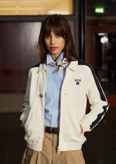 韓國 Satur Women's Lawton Lining Collar Track Zip-Up Jacket【SR268】