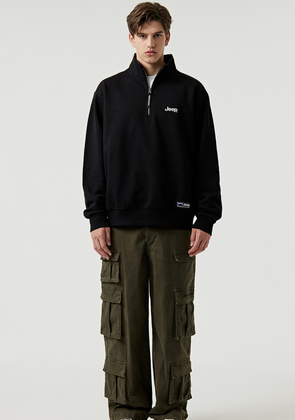 韓國 Jeep M Logo Half Zip Up【JP012】