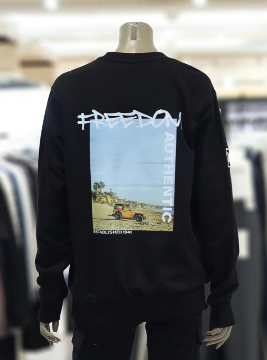 韓國 Jeep Loose Fit Wappen Sweatshirt【JP014】