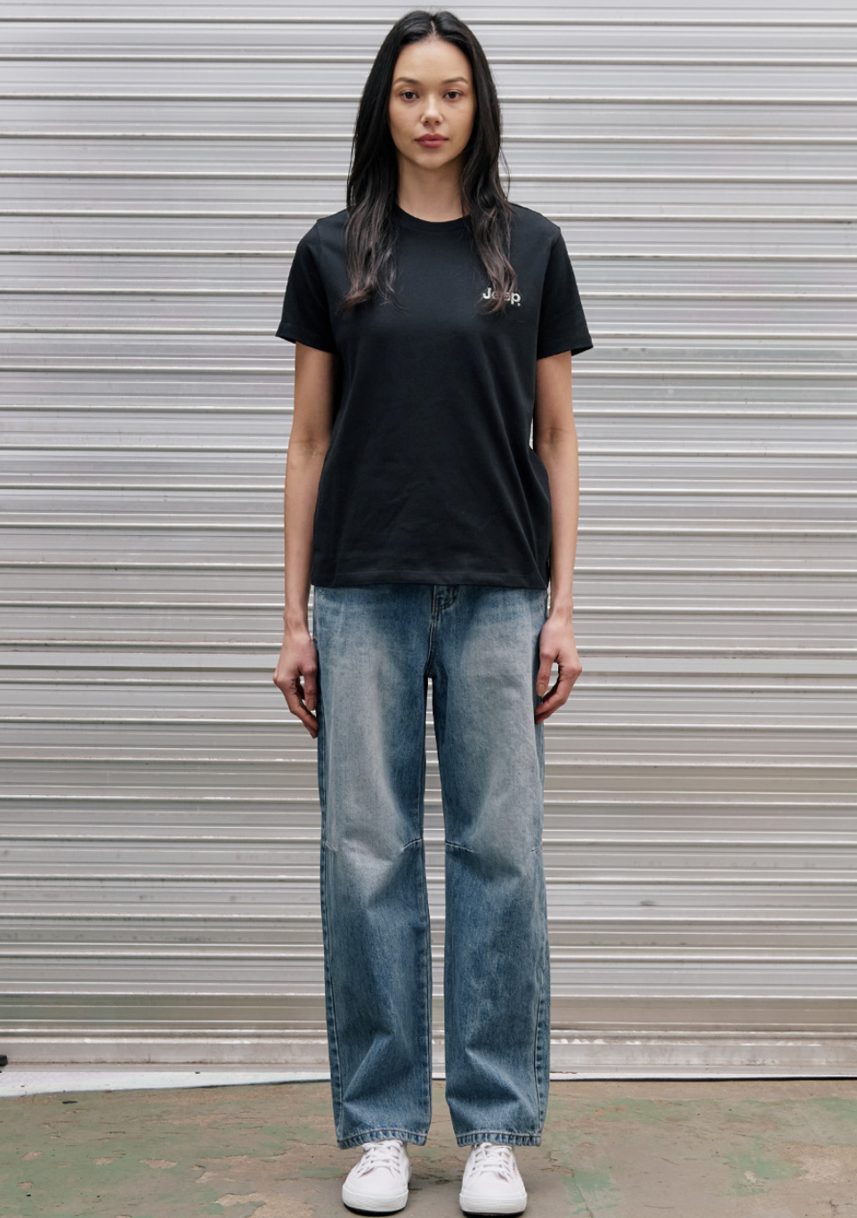 韓國 Jeep Women Logo Graphic Short Sleeve Tee【JP034】