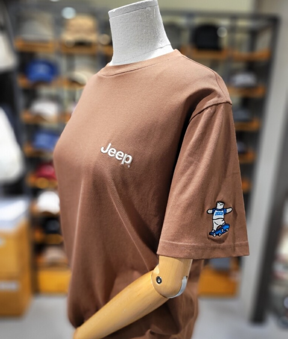 韓國 Jeep Bear Jeep Loose Fit Short Sleeve T-Shirt【JP035】