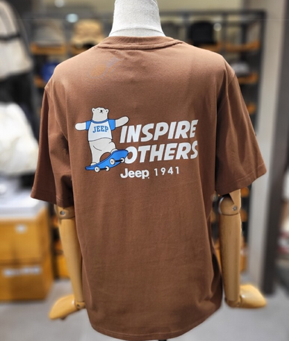韓國 Jeep Bear Jeep Loose Fit Short Sleeve T-Shirt【JP035】