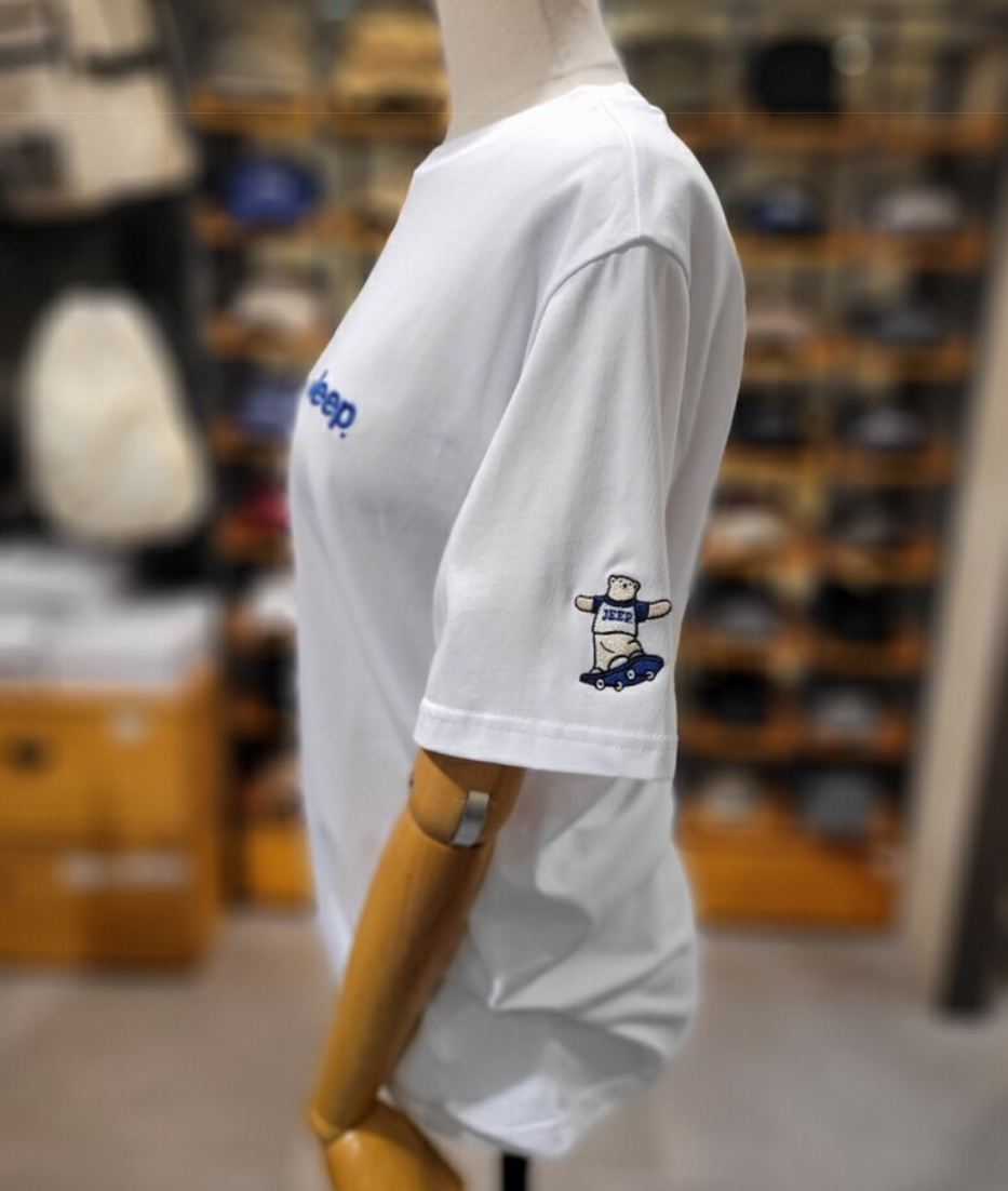 韓國 Jeep Bear Jeep Loose Fit Short Sleeve T-Shirt【JP035】