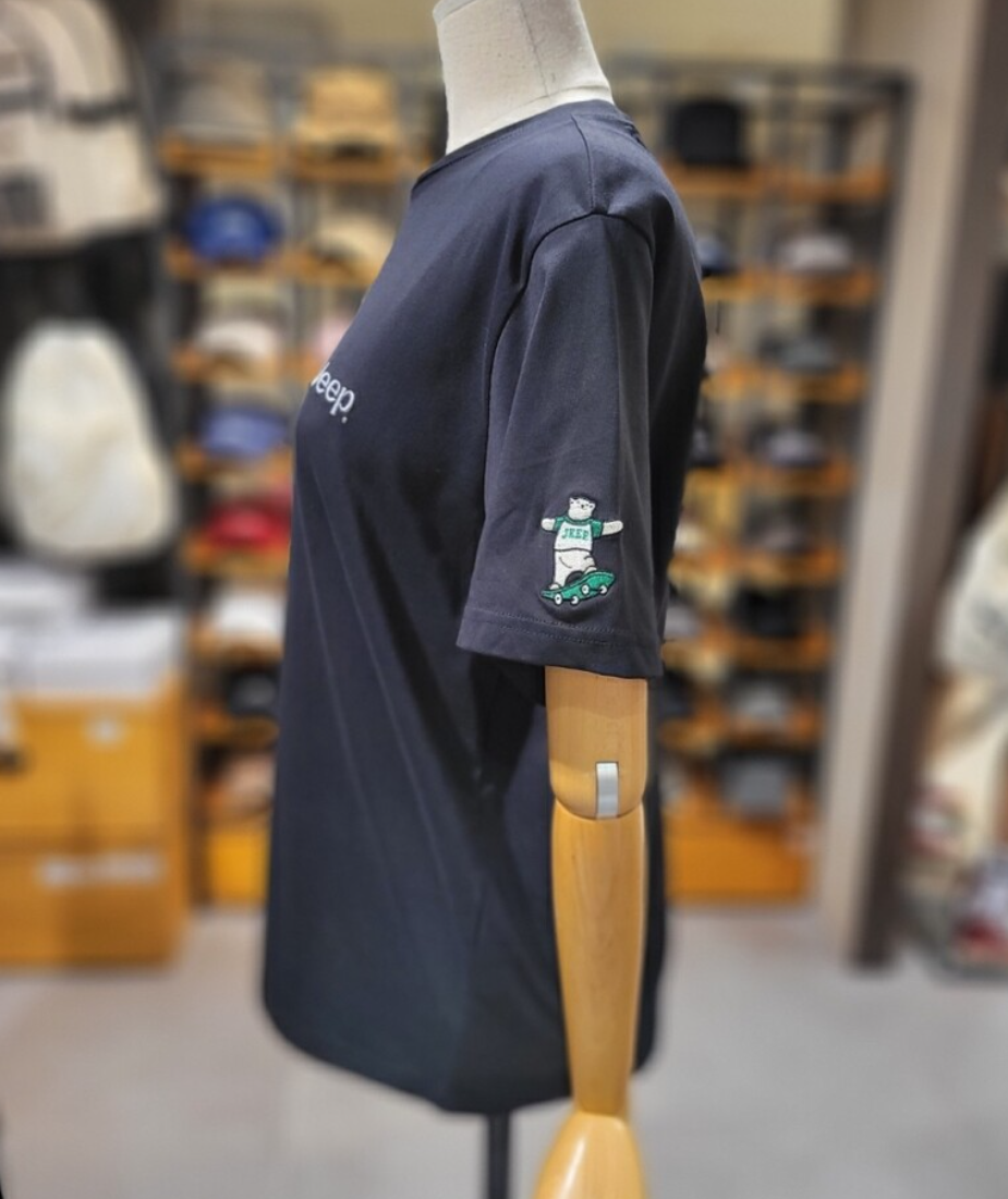 韓國 Jeep Bear Jeep Loose Fit Short Sleeve T-Shirt【JP035】