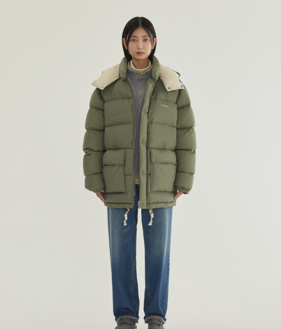 韓國 Covernat Detachable Hood Mid-Down Jacket (鴨絨)【CO105】