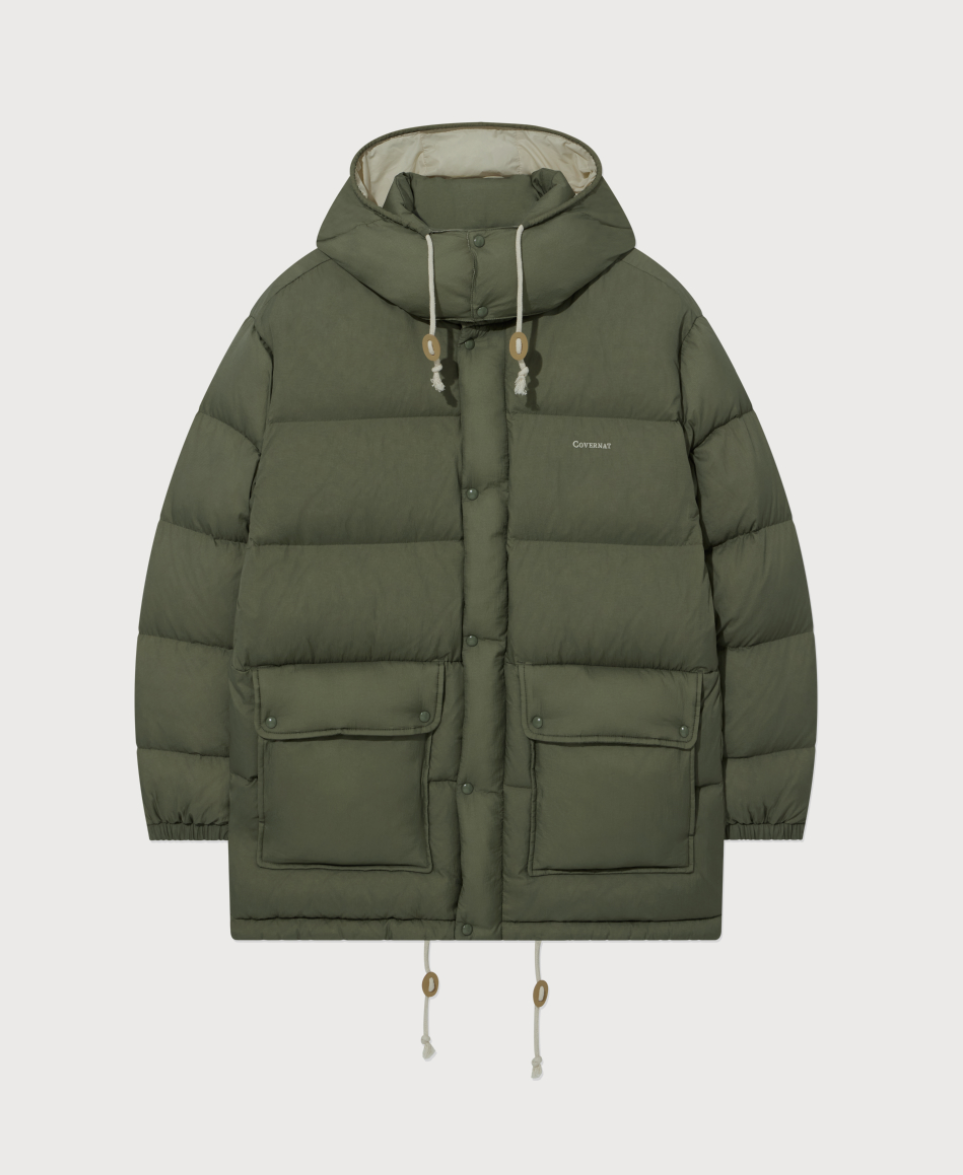 韓國 Covernat Detachable Hood Mid-Down Jacket (鴨絨)【CO105】