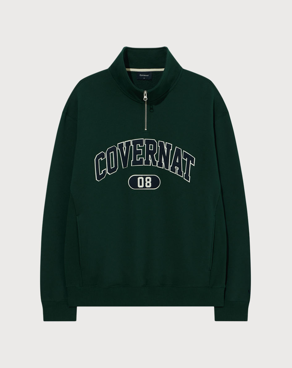 韓國 Covernat Arch Logo Half Zip-up Sweatshirt【CO109】