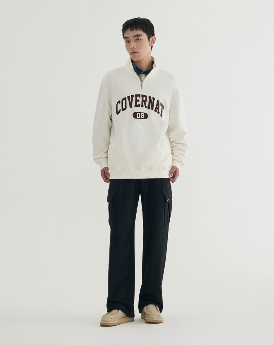韓國 Covernat Arch Logo Half Zip-up Sweatshirt【CO109】