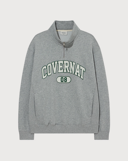 韓國 Covernat Arch Logo Half Zip-up Sweatshirt【CO109】