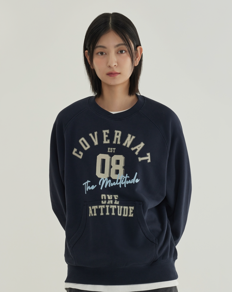 韓國 Covernat Slogan Graphic Sweatshirt【CO112】