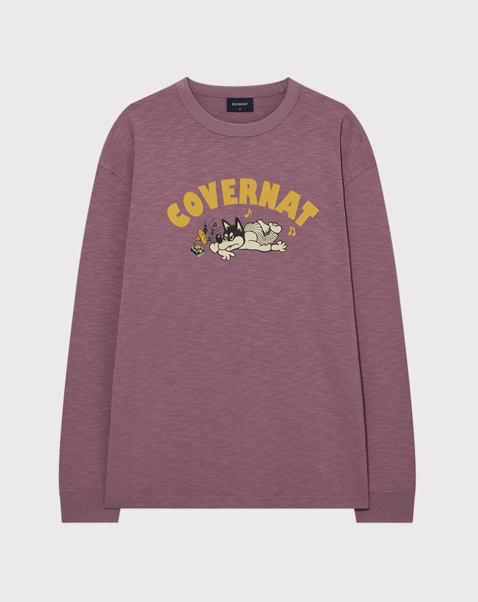 韓國 Covernat Slub Vintage Graphic Long Sleeve【CO115】