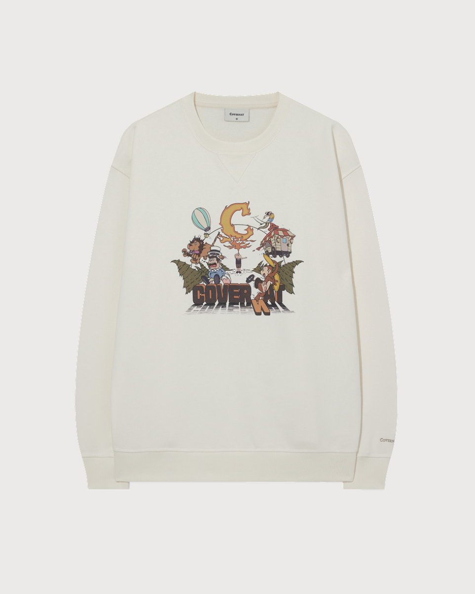 韓國 Covernat Circus Graphic Sweatshirt【CO117】