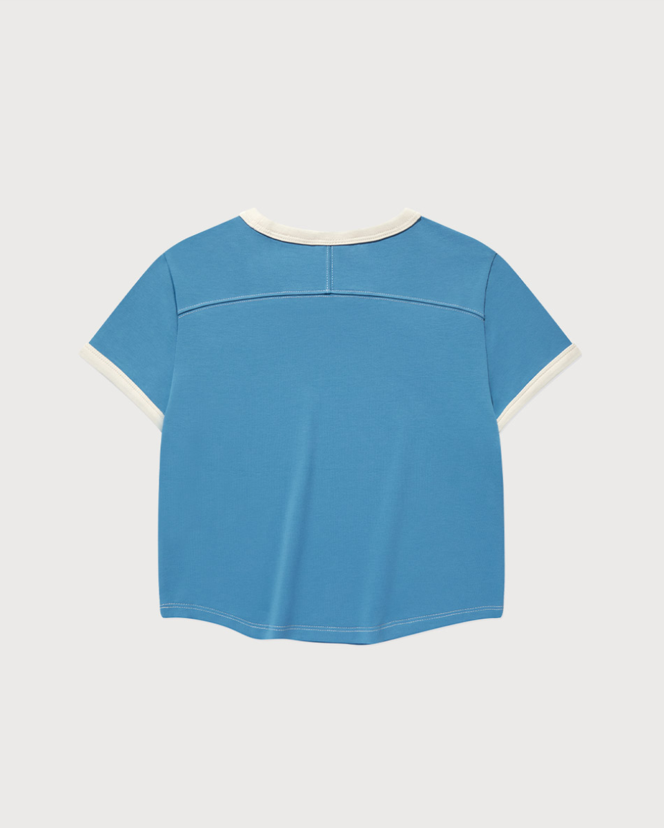 韓國 Covernat Women's Baby Fit Ringer T-Shirt【CO118】