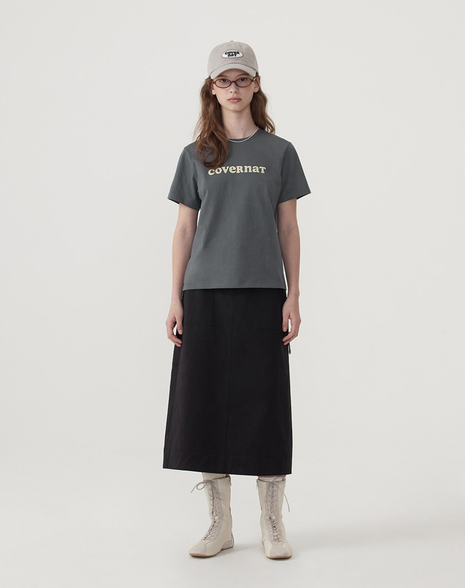 韓國 Covernat Women's Cool Cotton Cooper Logo T-Shirt【CO119】