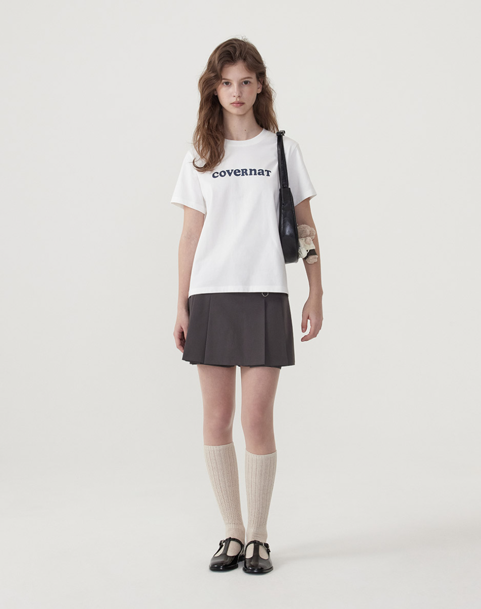 韓國 Covernat Women's Cool Cotton Cooper Logo T-Shirt【CO119】