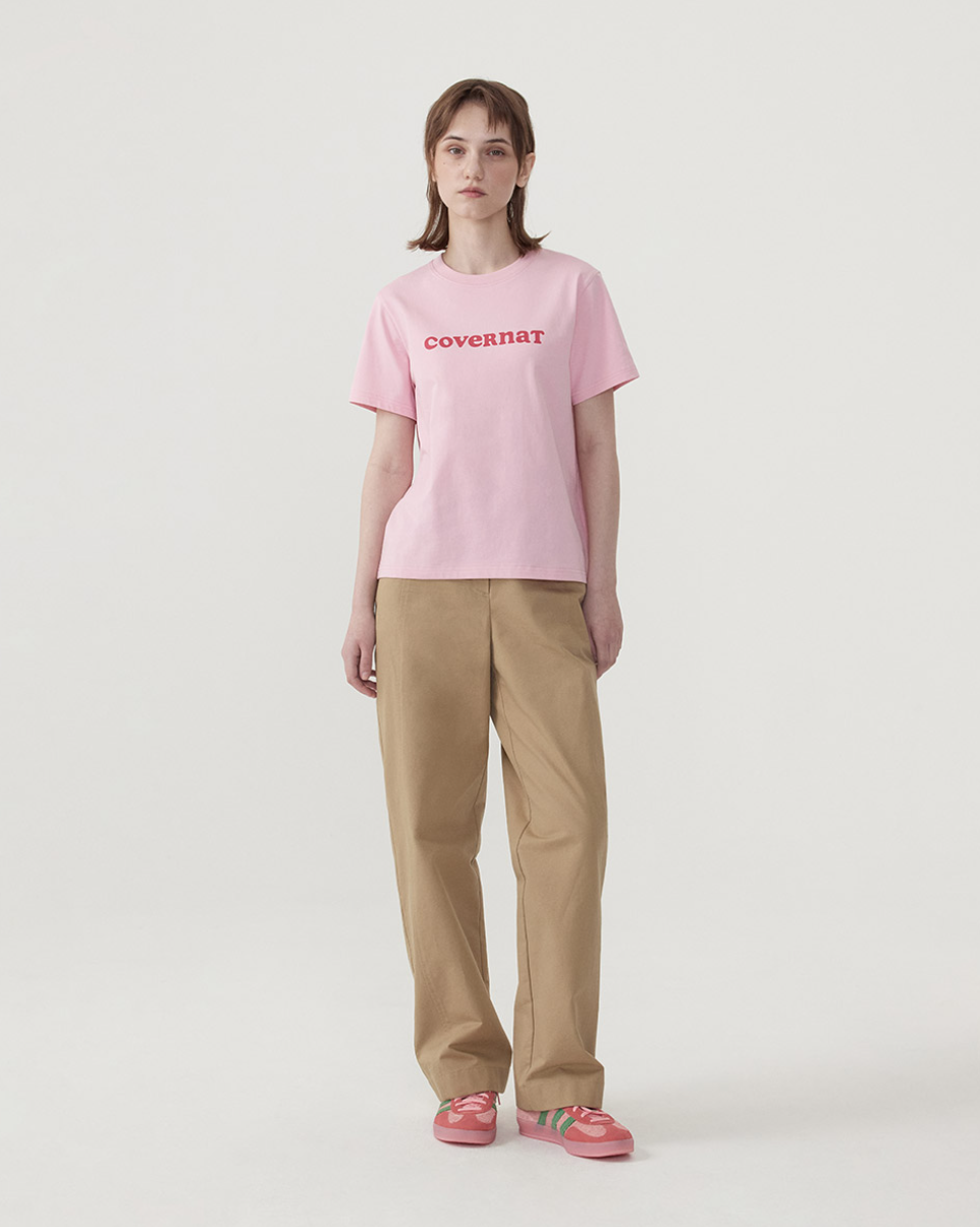 韓國 Covernat Women's Cool Cotton Cooper Logo T-Shirt【CO119】