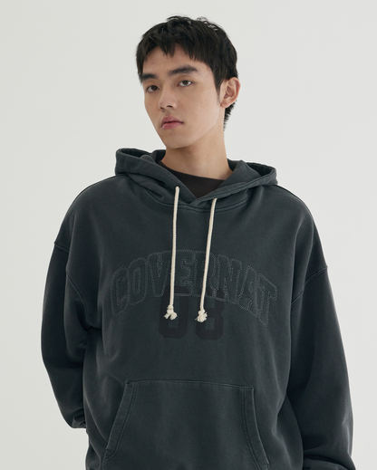 韓國 Covernat Arch Logo Pigment Graphic Hoodie【CO122】