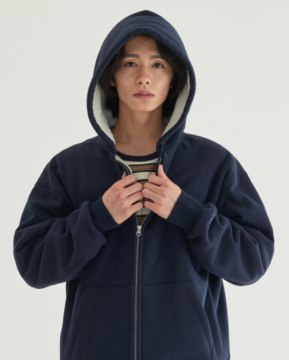 韓國 Covernat Signature Symbol Boa Hooded Zip-Up【CO126】