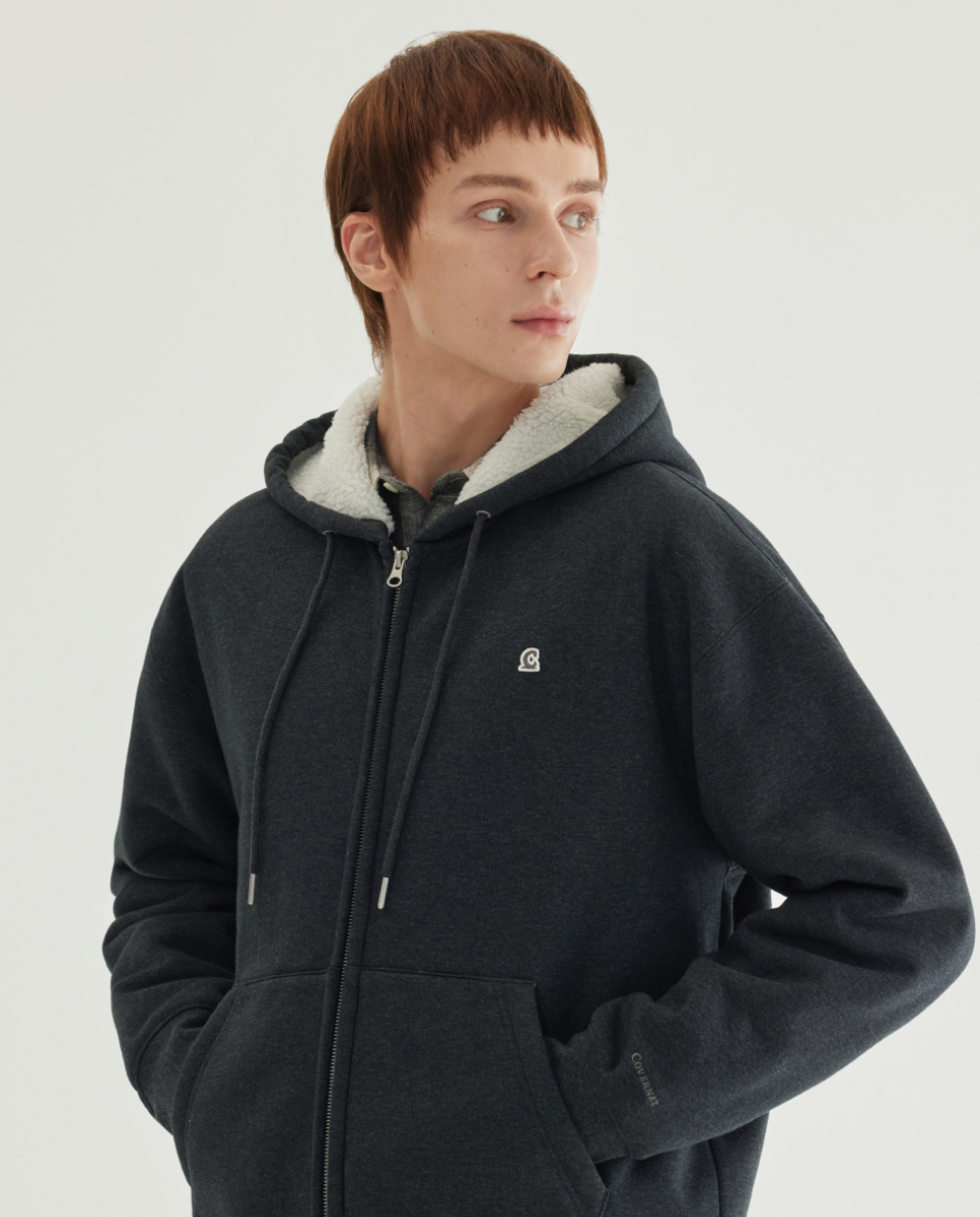 韓國 Covernat Signature Symbol Boa Hooded Zip-Up【CO126】