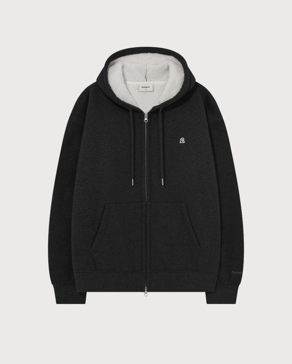 韓國 Covernat Signature Symbol Boa Hooded Zip-Up【CO126】