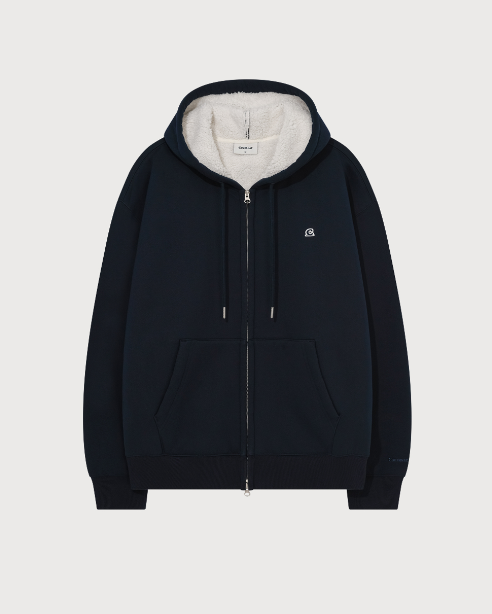 韓國 Covernat Signature Symbol Boa Hooded Zip-Up【CO126】