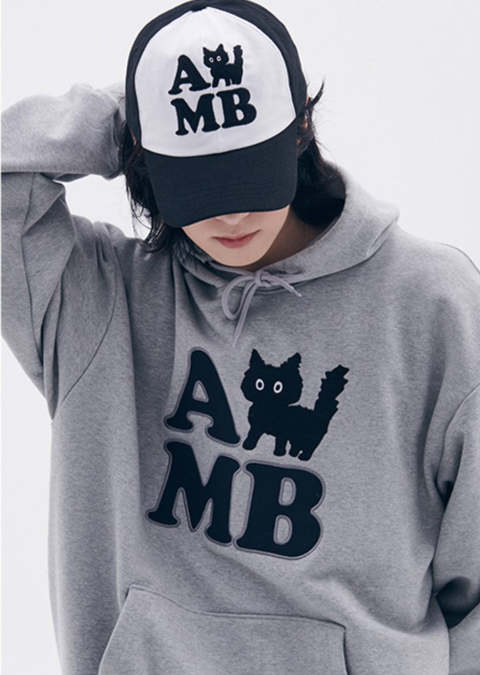 韓國 Ambler AMB Cat Embroidered Ball Cap【AR150】