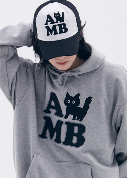 韓國 Ambler AMB Cat Embroidered Ball Cap【AR150】