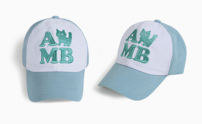 韓國 Ambler AMB Cat Embroidered Ball Cap【AR150】