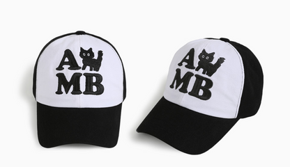 韓國 Ambler AMB Cat Embroidered Ball Cap【AR150】