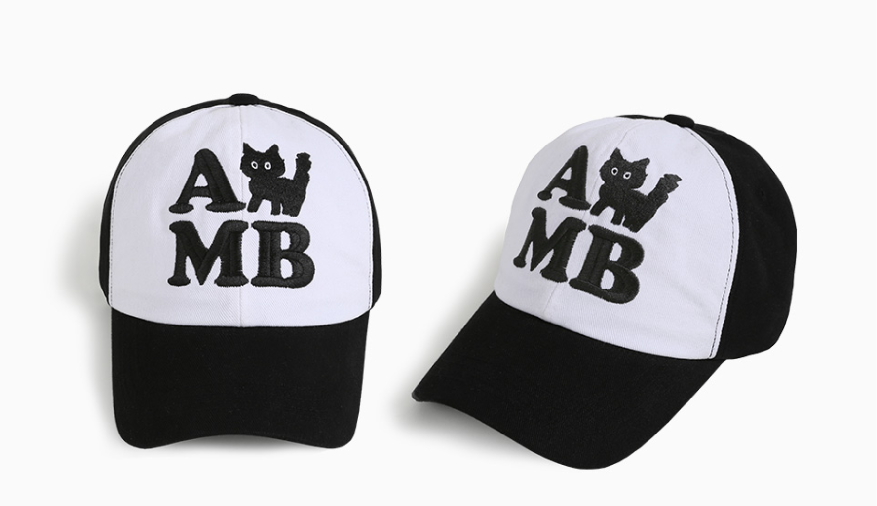 韓國 Ambler AMB Cat Embroidered Ball Cap【AR150】