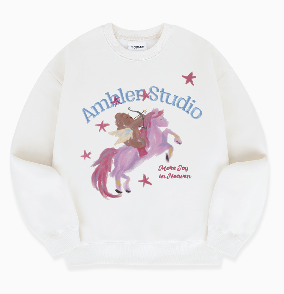 韓國 Ambler Cupid Embroidered Sweatshirt【AR153】