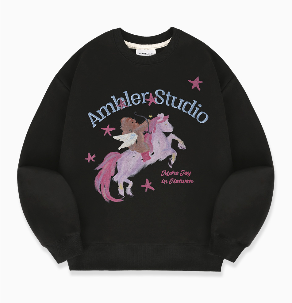 韓國 Ambler Cupid Embroidered Sweatshirt【AR153】