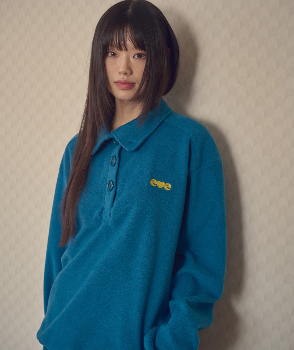 韓國 Ambler Love, Cozy Embroidered Fleece Pullover Top【AR157】