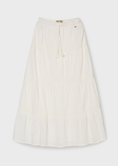 韓國 WhoAU Dobby Long Tiered Skirt【WA285】