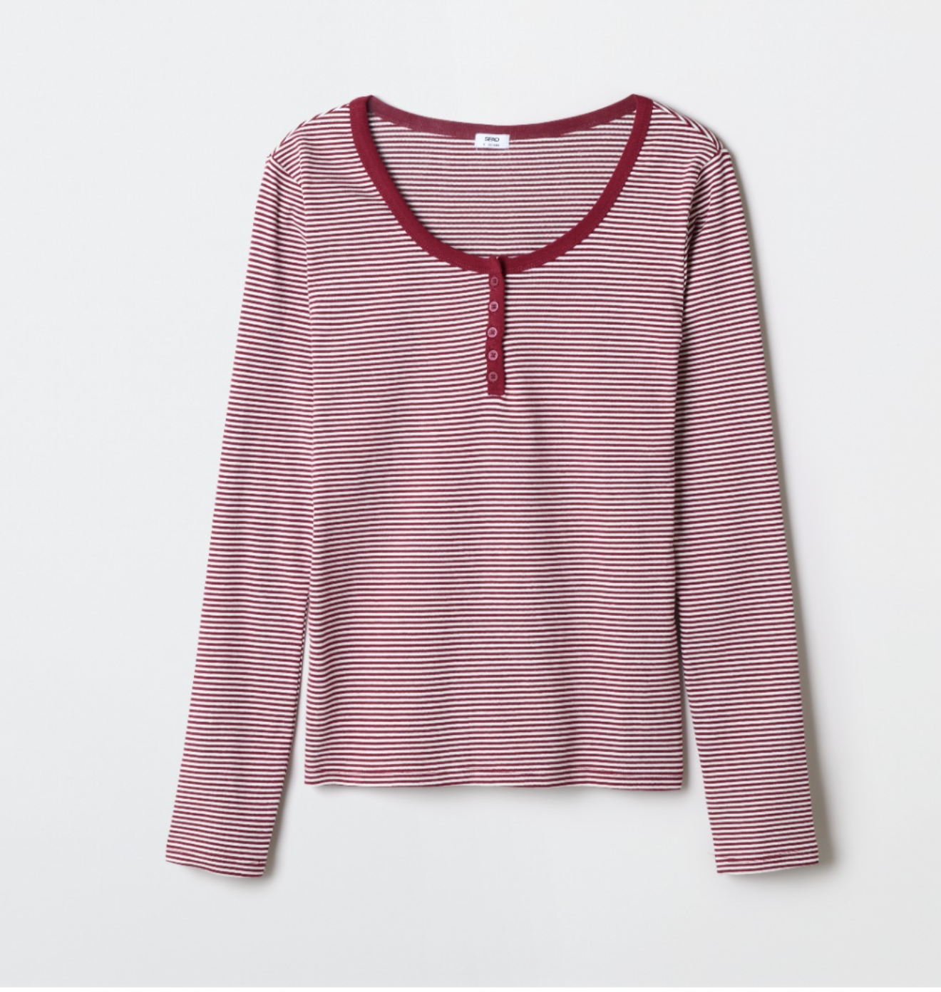 韓國 SPAO Henley Neck Long Sleeve T-Shirt【SP342】