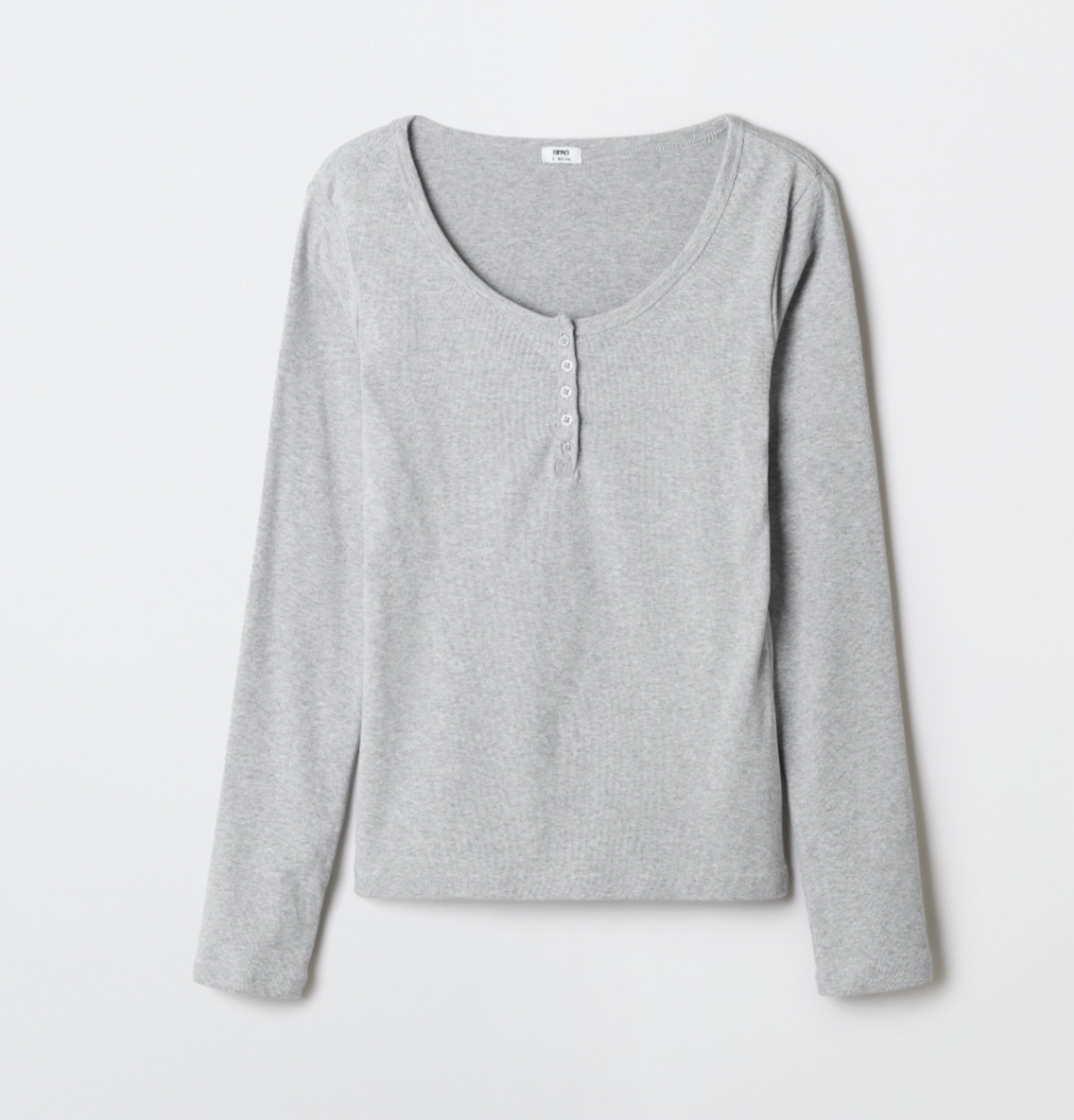 韓國 SPAO Henley Neck Long Sleeve T-Shirt【SP342】