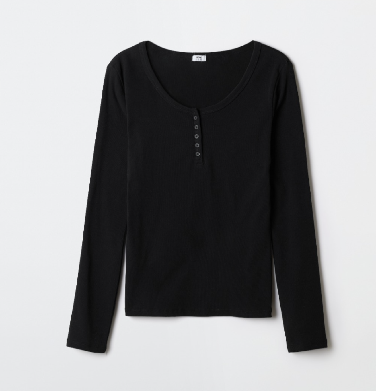 韓國 SPAO Henley Neck Long Sleeve T-Shirt【SP342】