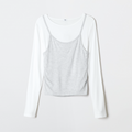 韓國 SPAO Halter Neck Layered Long Sleeve T-Shirt【SP343】
