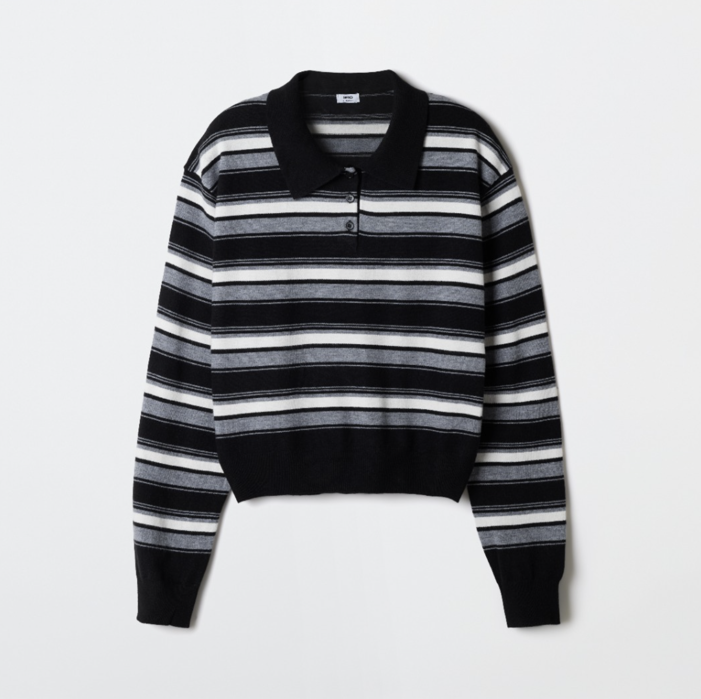 韓國 SPAO Multi-Stripe Collar Neck Knit【SP363】