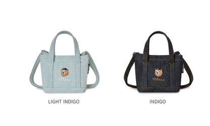 韓國 WhoAU Steve Denim Mini Tote Bag【WA301】